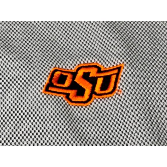 Johnnie-O Oklahoma State Cowboys Polo Shirt Men’s XL Performance Gray Check - Picture 2 of 10